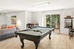 Pool and games table for entertainment
